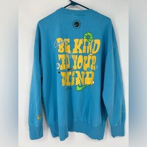 Nike Sportswear Phoenix Baltic Blue Crewneck Sweatshirt  "Be Kind to Your Mind"